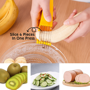 Thép không gỉ 6 lưỡi Hướng dẫn sử dụng chuối <span class=keywords><strong>Slicer</strong></span> PP xử lý đa Trái Cây Rau Chopper nhiệm vụ nặng nề di động bền vững máy rửa chén - Product Image 5