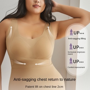 Soutien-gorge sans bretelles avec rembourrage intégré, soutien-gorge push-up pour poitrine tombante, sans couture, débardeur pour femmes, avec rembourrage intégré, taille plus - Product Image 3