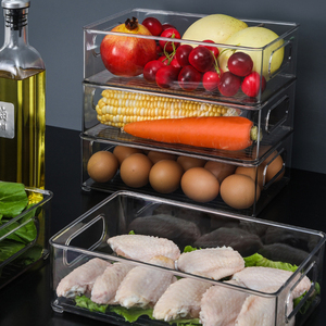 Caja de Almacenamiento para Refrigerador, Organizador de Cajones de Cocina de Plástico, Apta para Alimentos Congelados, PET Sellado, Gran Capacidad, Cajas Transparentes para Mantener la Frescura - Product Image 2