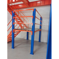 Plateforme de mezzanine industrielle multi-niveaux robuste sur mesure en acier avec escaliers pour entrepôt, pour rayonnages de stockage et empilage
