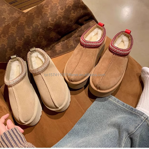 Pantoufles d'intérieur haut de gamme personnalisées en EVA avec semelles en caoutchouc, fourrure et <span class=keywords><strong>laine</strong></span>, style UGG, pour <span class=keywords><strong>femme</strong></span>, idéales pour l'hiver - Product Image 6
