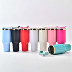 Gobelet isotherme extérieur en acier inoxydable avec poignée et paille, personnalisable avec logo, 30oz et 40oz, modèle H2.0 - Product Image 3