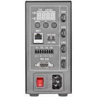 Contrôleur de gradation LED industriel 4 canaux à courant constant, système de contrôle d'éclairage numérique Ethernet DMX512, charge maximale 65W pour LED