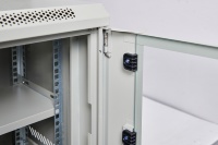 Kabinet Jaringan Dinding VBS 6U 19 Inch Flat Pack KD, Enclosure IT Kecil dengan Pintu Kaca untuk Keamanan Rumah, Kantor, dan Hub Data