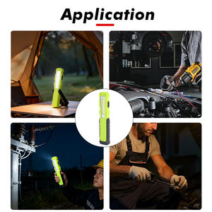 Lampe de travail LED COB réglable avec support, rechargeable par USB, avec clip - Product Image 6