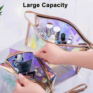Factory Promotional Custom <b>Cosmetic</b> <b>Bag</b> with logo Waterproof Transparent <b>Cosmetic</b> <b>Bags</b> Personalized Toiletry <b>Bags</b> - Product Image 6