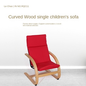 كرسي خشبي مفرد منحني مخصص للأطفال كرسي طفل لطيف بسيط لغرفة المعيشة وغرفة النوم متعدد الألوان اختياري من المصنع مباشرة - Product Image 5