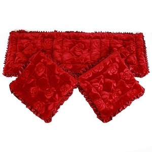 Coussin de canapé EIFFEL HOME en polyester rouge bordeaux, épaissi, antidérapant, chauffant pour l'hiver, fermeté moyenne, pour chaise et canapé - Product Image 3