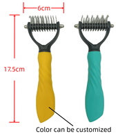 Peigne de toilettage pour animaux de compagnie multifonctionnel 3-en-1 en plastique écologique de haute qualité avec lime à ongles et coupe-ongles en acier inoxydable