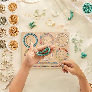 Eco-Friendly Bamboo <strong>Bead</strong> <strong>Board</strong> for Jewelry Bracelet Making DIY Wood Crafts Painted Wooden Boxes Wall Signs - Product Image 3