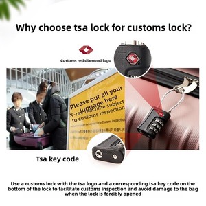 <span class=keywords><strong>Cadenas</strong></span> de Douane pour Valises et Casiers à Bagages, <span class=keywords><strong>Cadenas</strong></span> pour Casiers de Gym, <span class=keywords><strong>Cadenas</strong></span> à Code TSA en Câble d'Acier Coloré, Modèle 716 - Product Image 2