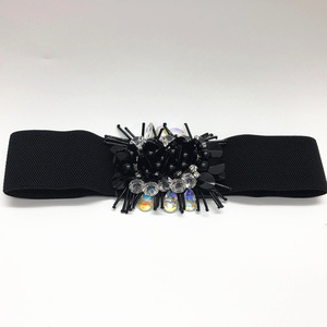 Ouruoyas New 2020 Elastic Womens 6cm Wat Belt À La Mode, À La Mode, Personnalisé Et Polyvalent. Il est décoré avec - Product Image 3