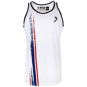 Débardeur de sport blanc pour enfants et hommes, coupe ajustée, sublimation intégrale, pour la course, le MMA et le BJJ - Product Image 1