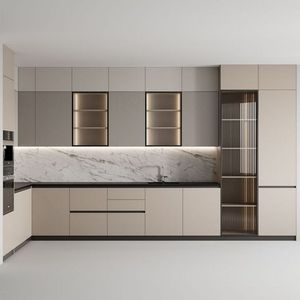 مطابخ CBMmart ذات التصميم العصري المتكاملة، دواليب مطبخ بيضاء من الصين مع سكة إغلاق ناعم - Product Image 4