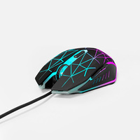 Souris de jeu optique filaire USB GM-105X en stock, rétroéclairage LED, DPI réglable, programmable, 6 boutons, ergonomique pour droitier, PC