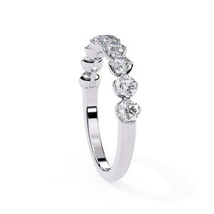 Designer Silver Diamond Band <b>Ring</b> for Women Stylish Finish Simple Daily Wear Jewelry Gift - Product Image 3