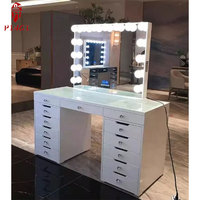 Meuble-lavabo à bas prix Table de chambre à coucher Miroir de courtoisie à LED avec gradateur tactile à lumière LED Coiffeuse de maquillage moderne