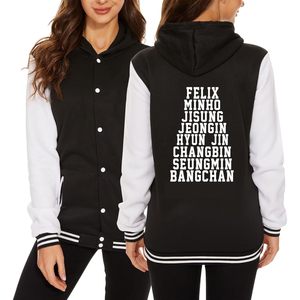 Sudadera con Capucha Bangchan Felix, Sudadera Hyunjin Minho Seungmin, Sudadera Changbin Jeongin Jisung, Sudadera Negra con Letras Blancas para Mujer - Product Image 2