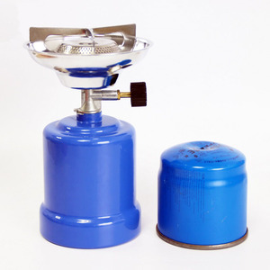 Portable Gas <b>Stove</b> Stainless Steel Butane Fuel 1-2 Person Outdoor Camping <b>Stove</b> With Needle Valve For 190g Canister - Product Image 1