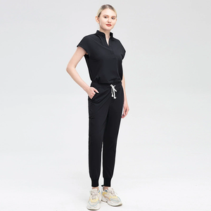 Hospital Staff Uniforms Fashion Nursing Uniform <b>Sets</b> for Women Scrubs <b>Set</b> <b>Doctor</b> Quick-Drying Stand-up Collar Top Jogger Pants - Product Image 5