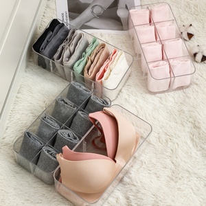 <b>Drawer</b> Underwear Wardrobe Organizers Divider Lingerie Split Transparent Partition Sock Bins <b>Storage</b> Boxes With Lid - Product Image 3