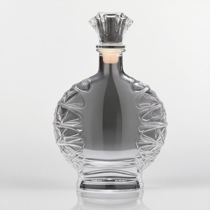 Bouteilles <span class=keywords><strong>de</strong></span> <span class=keywords><strong>vin</strong></span> à liqueur haut <span class=keywords><strong>de</strong></span> gamme <span class=keywords><strong>de</strong></span> 700 ml, emballage en verre cristal, personnalisation possible - Product Image 1