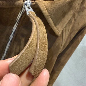 Vestes en daim <span class=keywords><strong>aviateur</strong></span> surdimensionnées pour femmes manteau en cuir de mouton véritable vestes en daim pour femmes - Product Image 5