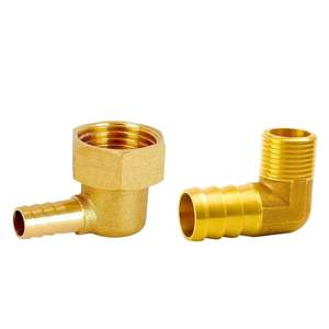 Raccord en cuivre massif en forme de pagode, coude à 4 points, buse à gaz/eau directe à 2 points, connecteur rapide, accessoires verts, raccord en union - Product Image 1