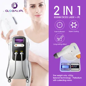 Permanent Hair Remover Ipl Diode/ 2 In 1 Ipl Laser Diode Laser Beauty Machine/ Professional Hair Removal Machine Ipl Diode Laser