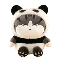 Peluche chat noir style abeille mignonne en coton doux, cadeau d'anniversaire