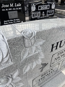 Подгонянный современный дизайн, китайский серый гранит, жажденный цветок розы, надгробный камень, погребальный памятник, распродажа - Product Image 5