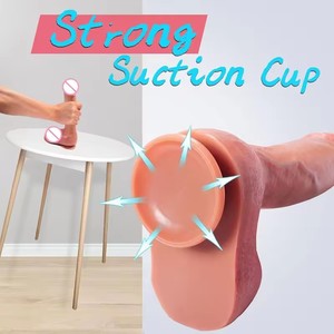 Dildo réaliste en silicone liquide souple, grand pénis, ventouse vaginale, plug anal, jouet sexuel pour femmes, massage pour adultes - Product Image 3