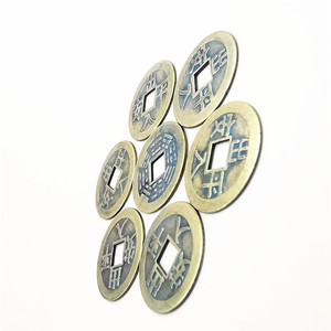 Pièces de monnaie en bronze antique de 23 mm de diamètre, répliques de caractères chinois, cadeau porte-bonheur, objet de collection culturel, bijou - Product Image 3