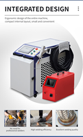 Mesin Las Laser Serat Otomatis Junfei dengan Pengumpan Kawat, untuk Baja Tahan Karat dan Aluminium, 1500W 2000W, Genggam