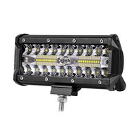 Barre lumineuse LED Yunian 7 pouces 120W 4000LM blanc naturel 12-24V, projecteur combiné spot/flood pour pick-up/bateau/UTV/4x4 ATV