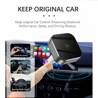 Adaptateur sans fil 2-en-1 CarPlay et Android Auto - Connexion automatique, plug-and-play, dongle USB