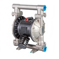 Pompa Diafragma Pneumatik Stainless Steel DN25 Inch untuk Transfer Bahan Kimia, Pompa Vakum Diafragma, Pompa Diafragma untuk Tinta, Pompa Dosis Lumpur