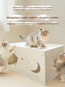 Tiragraffi per Gatti <span class=keywords><strong>Extra</strong></span> <span class=keywords><strong>Large</strong></span> a Doppio Strato Moonlight Stars, Resistente all'Usura, Carta Ondulata Non Sfilacciante - Product Image 3