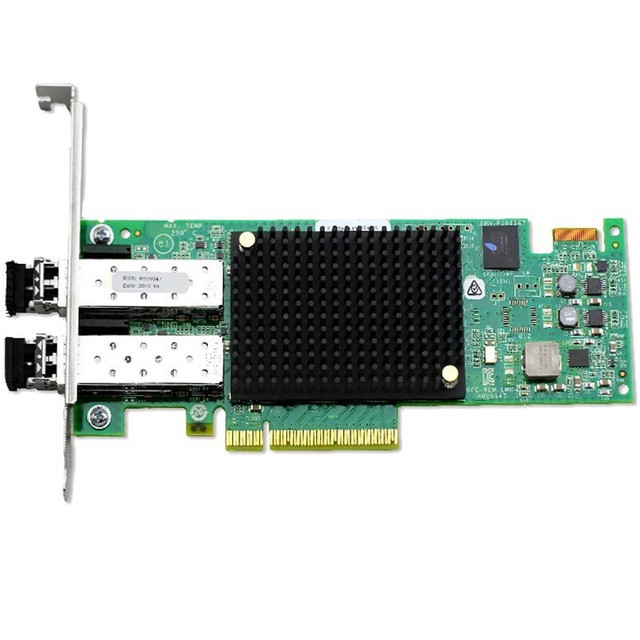 High Quality Emulex LPe35002-M2 Dual Port 32GB FC32 Fibre Channel HBA Card 32GFC Short Wave Optical LC SFP28+ Network Card