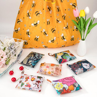 Grand sac fourre-tout pliable réutilisable avec imprimé abeille mignon, écologique, pour courses, avec larges poignées, lavable, logo personnalisé OEM pour femmes