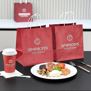 <span class=keywords><strong>Sacchetti</strong></span> <span class=keywords><strong>di</strong></span> <span class=keywords><strong>Carta</strong></span> Kraft Personalizzati Biodegradabili Ecologici Riciclabili Monouso per Ristoranti <span class=keywords><strong>di</strong></span> Cucina Britannica con Manici Ritorti - Product Image 3