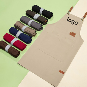 <span class=keywords><strong>Tablier</strong></span> de cuisine en toile personnalisé avec logo brodé, unisexe, faible MOQ, pour restaurant, <span class=keywords><strong>chef</strong></span>, barista, bar, café, serveur - Product Image 6