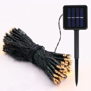 Guirnalda de Luces LED Solares de 22m <span class=keywords><strong>con</strong></span> 200 LEDs y <span class=keywords><strong>Panel</strong></span> <span class=keywords><strong>Solar</strong></span> <span class=keywords><strong>con</strong></span> Control Remoto para Decoración de Bodas, Fiestas, Navidad, Iluminación <span class=keywords><strong>Solar</strong></span> para Exteriores - Product Image 2
