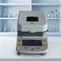 Analyseur d'humidité numérique LCD avec boîtier en plastique, mesure rapide de l'humidité par chauffage halogène pour les produits chimiques de laboratoire, les céréales et les tests alimentaires