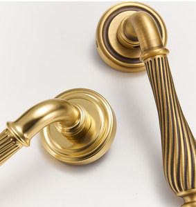 Juego de Cerraduras de Privacidad y de <span class=keywords><strong>Pasaje</strong></span> de Latón Macizo Vintage, Juego Completo de Cerraduras para Puertas Interiores de Madera para Dormitorio con Mecanismo Silencioso - Product Image 6