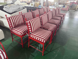 Fauteuil moderne en acier inoxydable de qualité <span class=keywords><strong>marine</strong></span>, résistant à la rouille, empilable, pour jardin extérieur, avec coussins amovibles imperméables, <span class=keywords><strong>blanc</strong></span> - Product Image 3