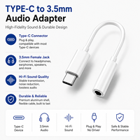 Adaptateur audio Type-C vers 3,5 mm femelle, câble convertisseur de prise casque Type-C pour smartphone, tablette, ordinateur portable, écouteurs, haut-parleur Hi-Fi