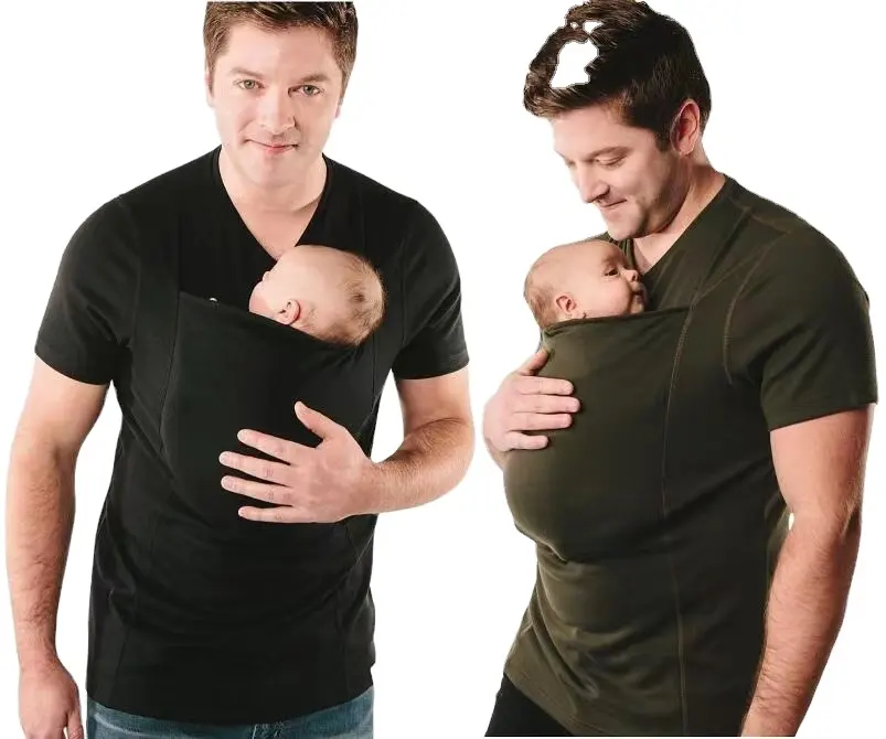 Kaus Saku Ayah Kangaroo Terlaris Kaus Kangaroo Gendongan Bayi