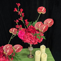 Boule florale miniature Rose Rouge Promise, tendance, pour centres de table de mariage, avec kit de vente en gros, pour la revente et la rentabilité