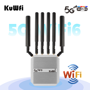 SDX75 KuWFi C130 3000Mbps Gigabit banda dual 5g CPE wifi6 enrutador NSA/SA caja de metal al aire libre 5G <span class=keywords><strong>WiFi</strong></span> enrutador con 2 ranuras para tarjetas SIM - Product Image 2